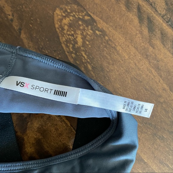 New VSX Victoria’s Secret The Player Sports Bra Dark Gray Size Large - Picture 4 of 7